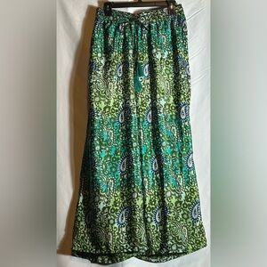 Green & Blue Paisley Palazzo Pants 💚💙🦚